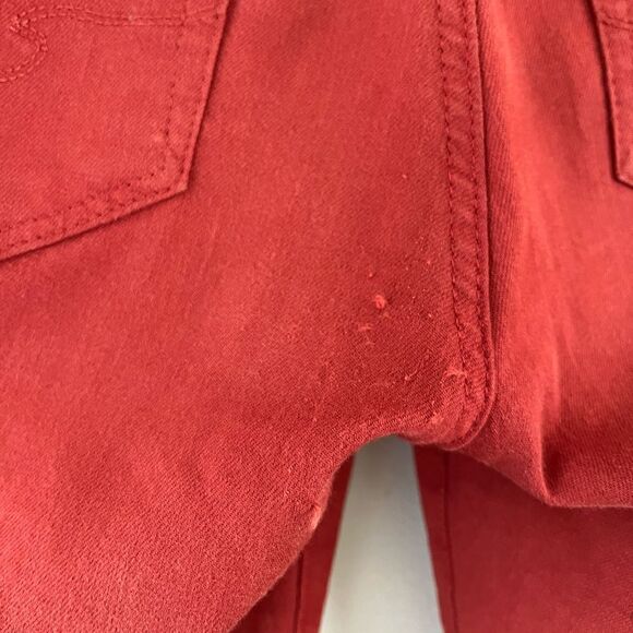 AG The Stevie Ankle Slim Straight Rust Jeans | Size 28R - Picture 9 of 10